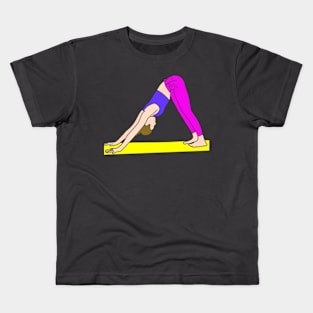 Downward Facing Dog Kids T-Shirt